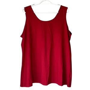 d&co Essentials Red Basic Tank Top Size 1X